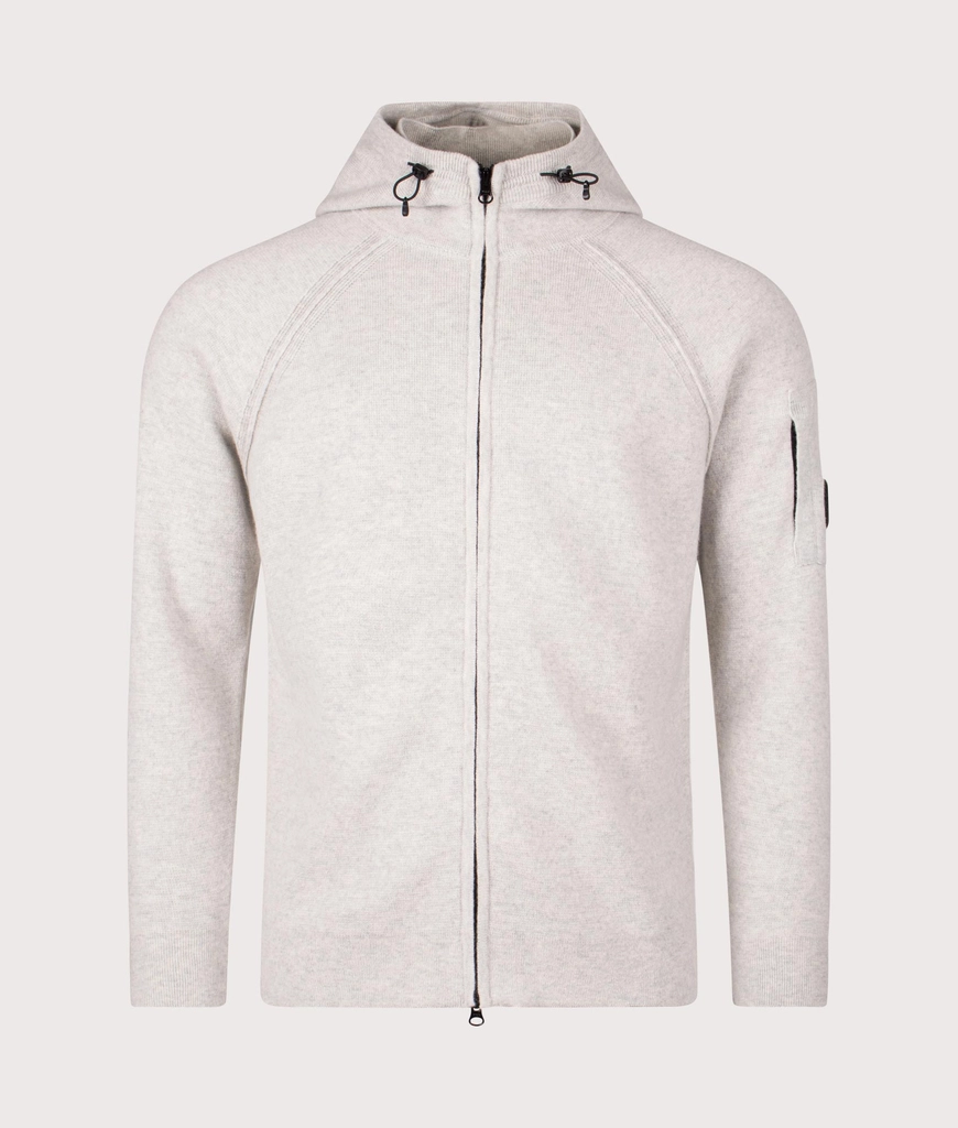 CP Company Mens Lambswool GRS Hooded Full Zip Sweater